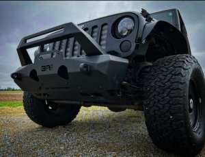 Jeep Wrangler JL Front Winch Bumper - Body Armor 4x4 - Orion Stubby - Light Texture Black - `07-`22